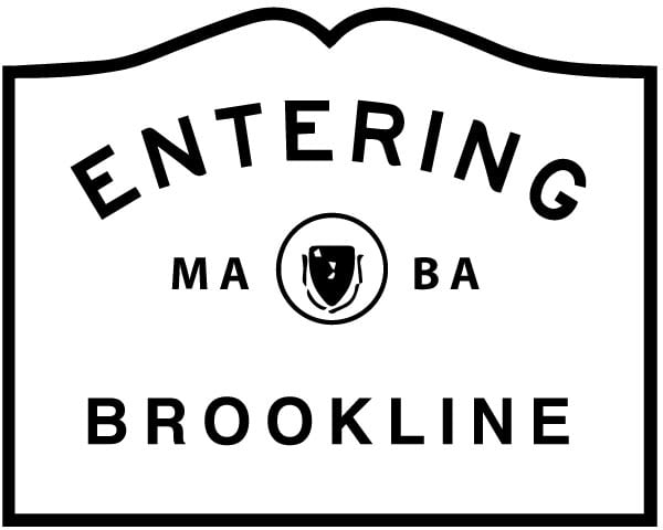 entering Brookline sign
