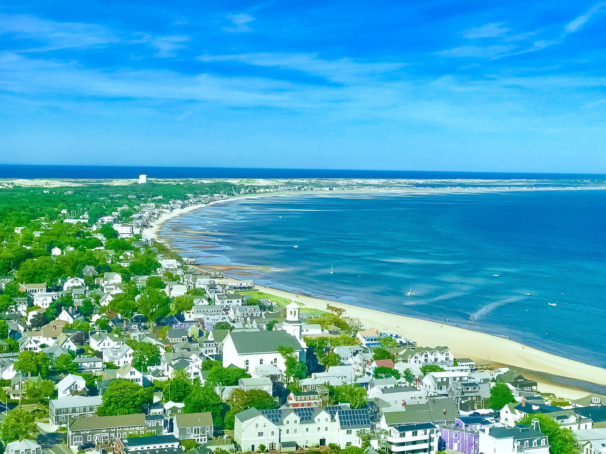 Cape-cod sea view from the Pilgrim Monument Massachusetts United States