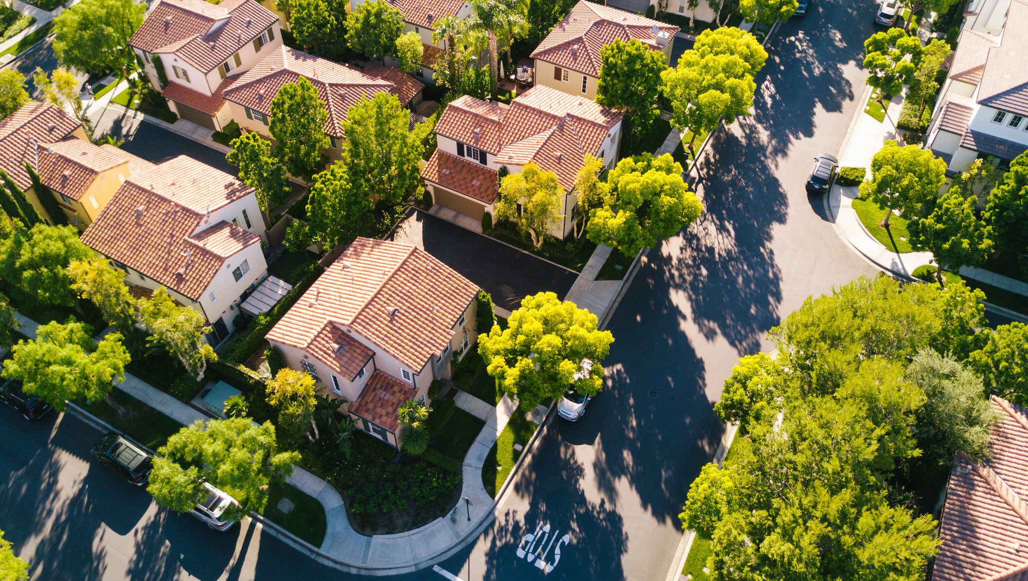 Aerial of Neighborhood homes