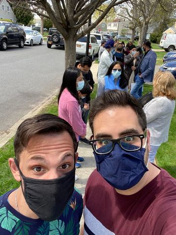| Massachusetts Association of Buyer Agents Matthew Libassi in maroon shirt is still house hunting with his husband on Long Island NY