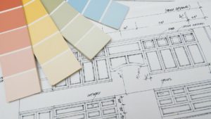 Vector graphic of interior design on a blueprint | Massachusetts Association of Buyer Agents | homebuyer real estate buyers broker