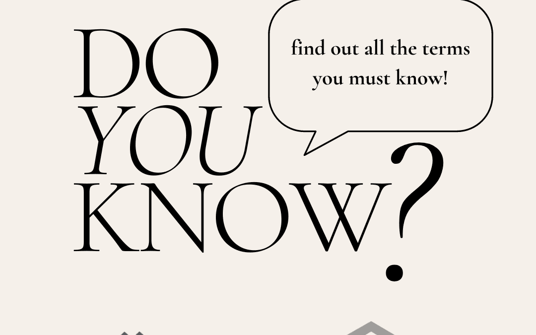 Basic Real Estate Terms You Must Know #MABA #Massachusetts #RealEstate #HomeBuyers